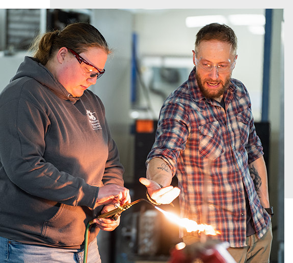 HVAC female Student and teacher