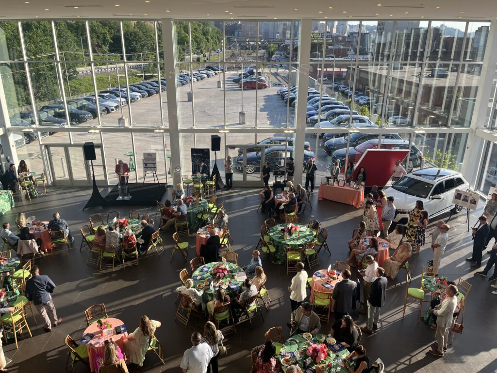 An overhead shot of Rosedale Tech's 75th Anniversary Celebration