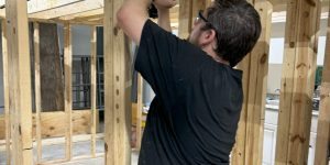 Man Assembling Residential Framing